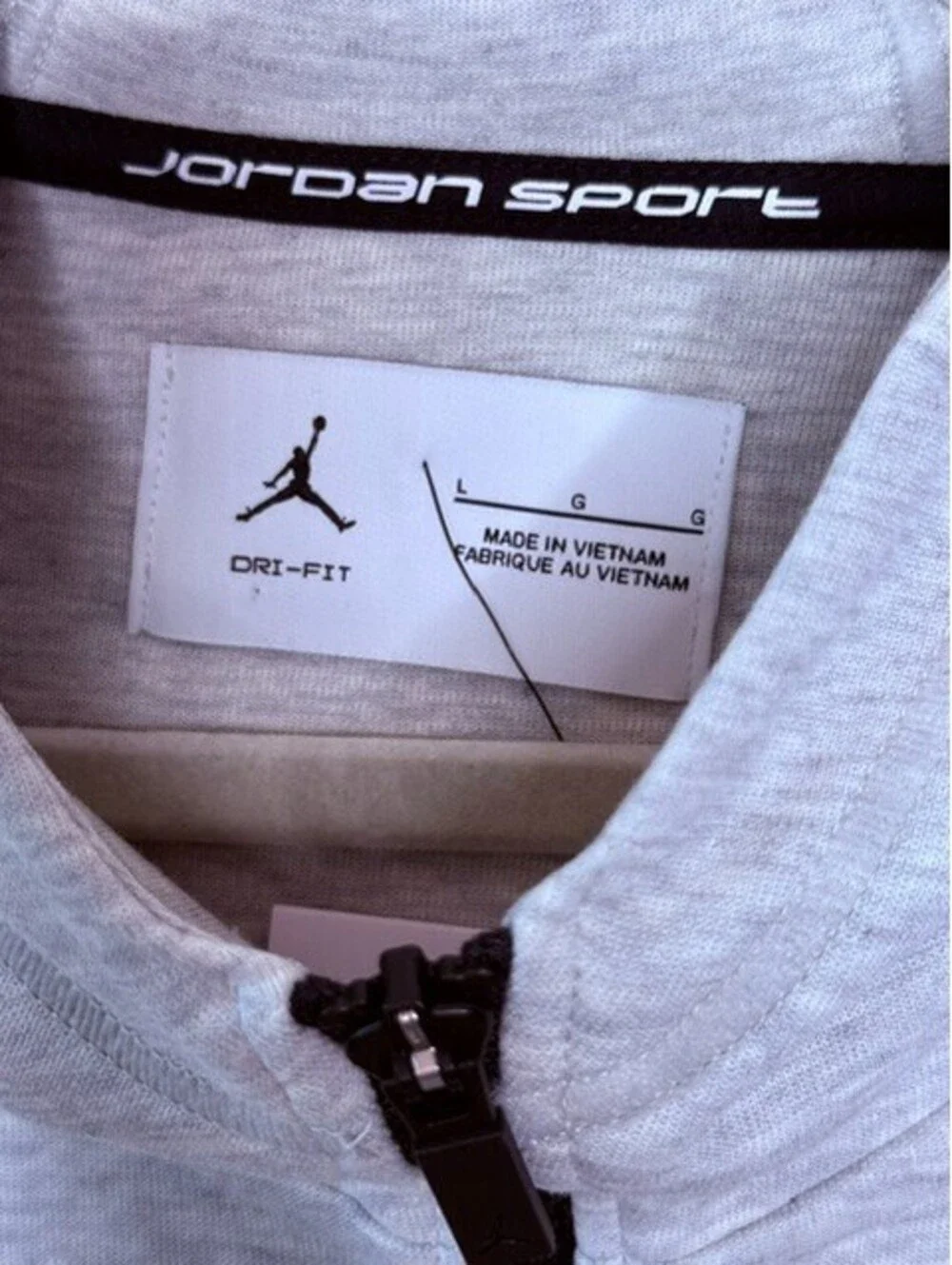 Nike Jordan Sport Men's Full Zip Hoodie Gray Jumpman Hooded Sweatshirt L NWT